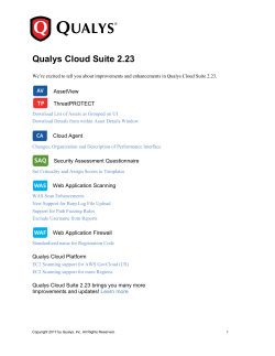 Qualys(R) Release Notes