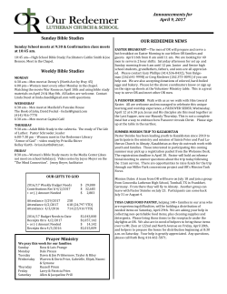 Sunday Bible Studies Weekly Bible Studies Announcements for