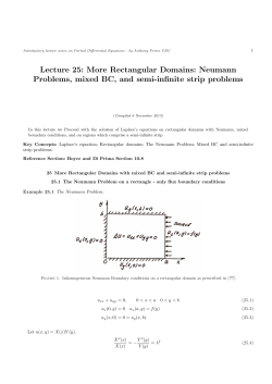 Lecture 25: More Rectangular Domains: Neumann Problems, mixed