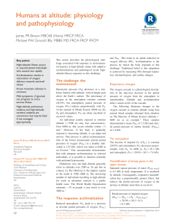 Humans at altitude: physiology and pathophysiology