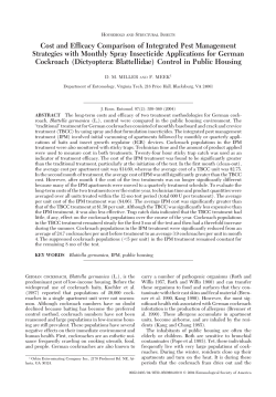Cost and Efficacy Comparison of Integrated Pest Management