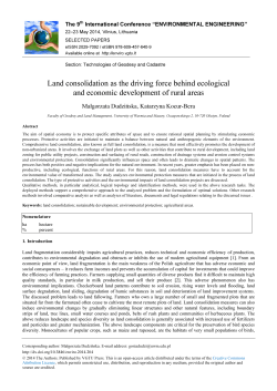 Land consolidation as the driving force behind ecological and