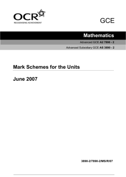 Mark scheme