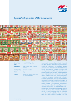 Optimal refrigeration of Herta sausages