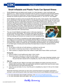 Inflatable and Plastic Pools Fact Sheet