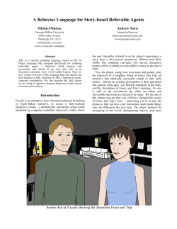 A Behavior Language for Story-based Believable