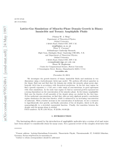 Lattice-Gas Simulations of Minority