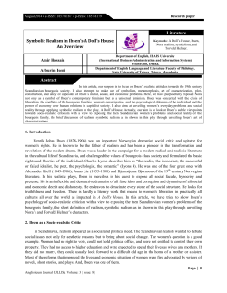 Symbolic Realism in Ibsen`s A Doll`s House: An Overview Literature