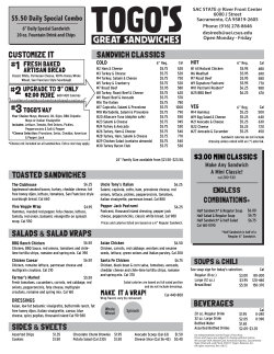 5.50 Daily Special Combo