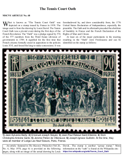 tennis court oath - Masonic Stamp Club of New York
