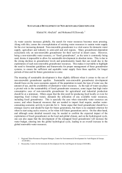 Sustainable development of non-renewable groundwater