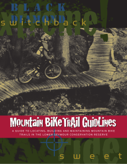 Mountain Bike Trail Guidlines in the Lower