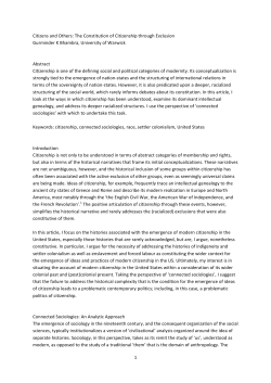 1 Citizens and Others: The Constitution of Citizenship through