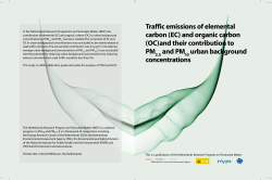 PBL report 500099011 Traffic emissions of elemental carbon (EC