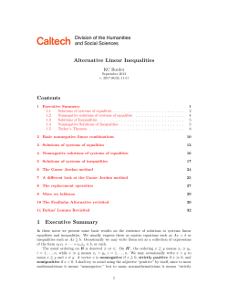 Alternative Linear Inequalities