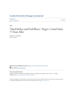 "Hard Strikes and Foul Blows:" Berger v. United States 75 Years After