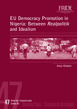 EU Democracy Promotion in Nigeria: between realpolitk and idealism