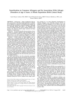 Sensitization to Common Allergens and Its Association