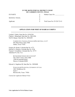 application for writ of habeas corpus