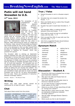 Edward Snowden - Breaking News English