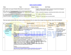 Year 2 Plants planning - Save Teachers` Sundays