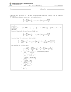 DM - Quiz 5 (BCSF15A) January 9th, 2016 Name: Roll number: 1