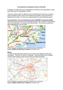 An Introduction to Geography Levels in Colchester In England, to