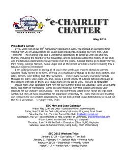 May 2014 President`s Corner If you were not at our 50th Anniversary