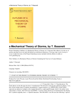 Outlines of a Mechanical Theory of Storms