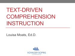Text-Driven Comprehension Instruction