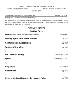 divine service - Mount Calvary Lutheran Church