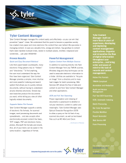 Tyler Content Manager (TCM)