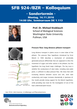Pressure flow: long distance phloem transport - RIGeL