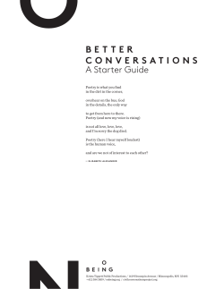 BETTER CONVERSATIONS A Starter Guide
