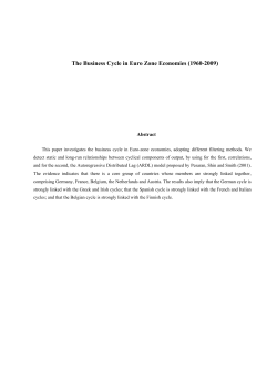 The Business Cycle in Euro Zone Economies (1960-2009)