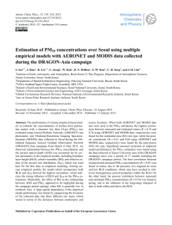 Estimation of PM10 concentrations over Seoul using multiple