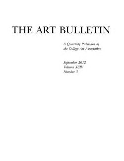 the art bulletin - Department of Art and Art History