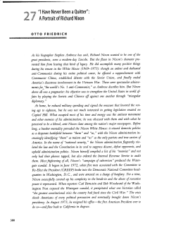 ffi # A Portrait of Richard Nixon