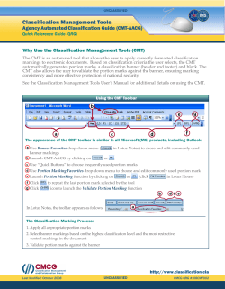 Classification Management Tools