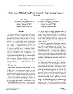 On the Value of Multiple Read/Write Streams for