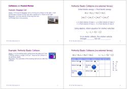 Perfectly Elastic Collisions (no external forces) vmvmvmvm&prime; +