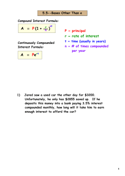 A = Pert A = P (1 + ) - Beachwood City Schools