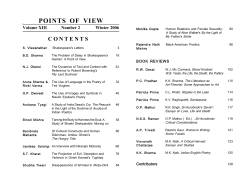 points of view - A Research Journal in English