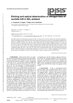 Etching and optical deterioration of nitrogen