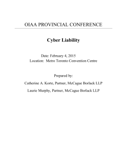 Cyber Liability - Canadian Litigation Counsel