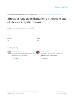 Effects of lung transplantation on inpatient end of life care in cystic