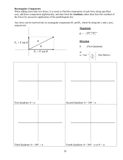 Fx = F cos &theta; Fy = F sin &theta; &theta;