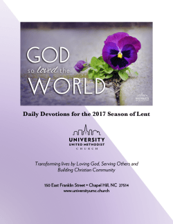 Lenten Devotion Booklet - University UMC