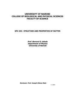 sph 203: structure and properties of matter