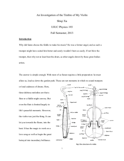An Investigation of the Timbre of My Violin Shiqi Xu UIUC Physics
